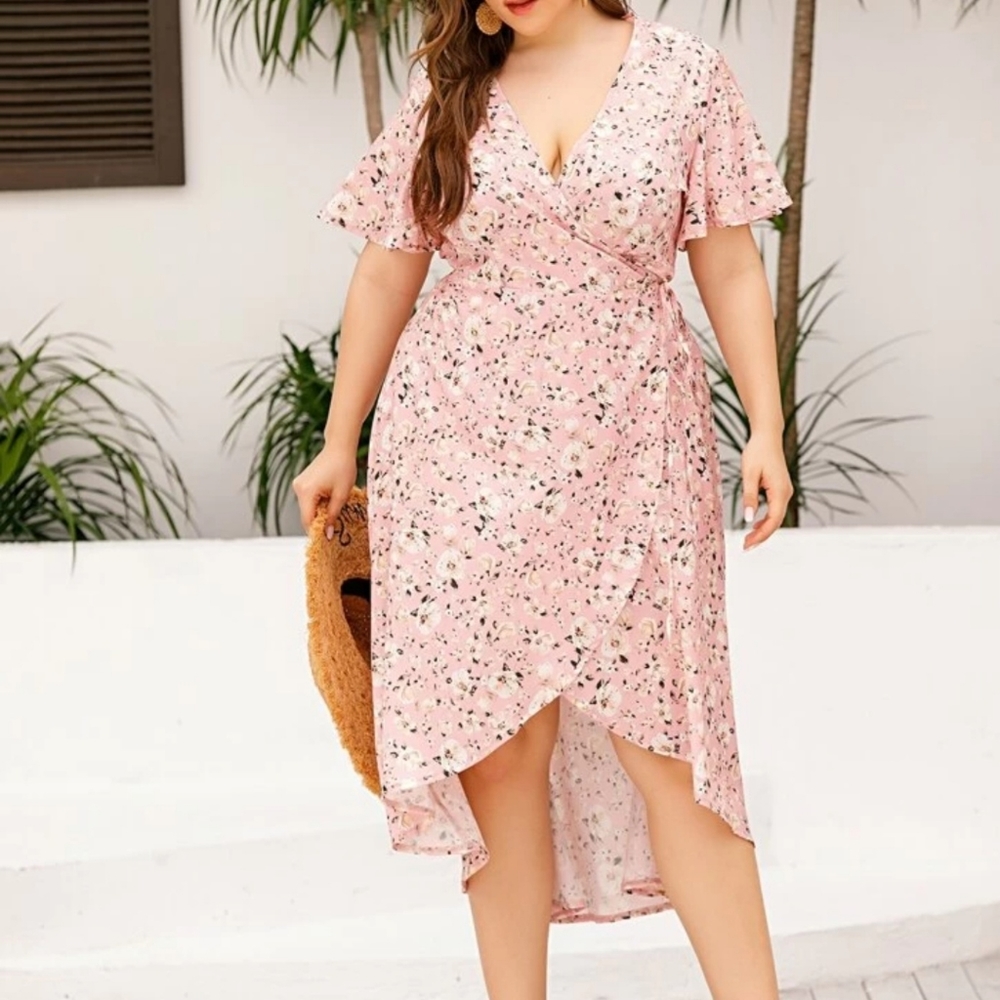 Floral wrap dress
